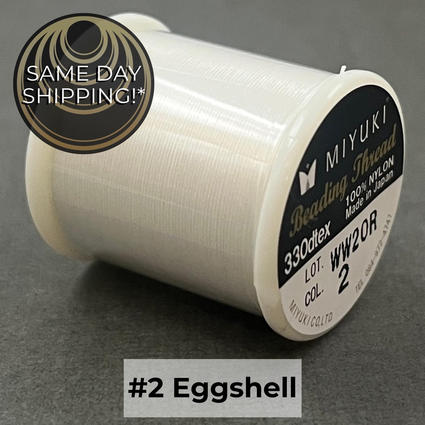 EGGSHELL #2 Miyuki Beading Thread, 330dtex, 50 Meters