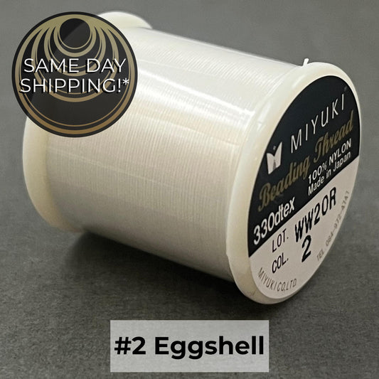 EGGSHELL #2 Miyuki Beading Thread, 330dtex, 50 Meters