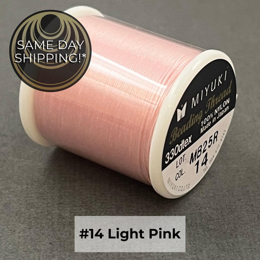 LIGHT PINK #14 Miyuki Beading Thread, 330dtex, 50 Meters