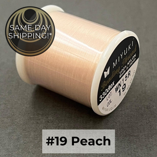 PEACH #19 Miyuki Beading Thread, 330dtex, 50 Meters