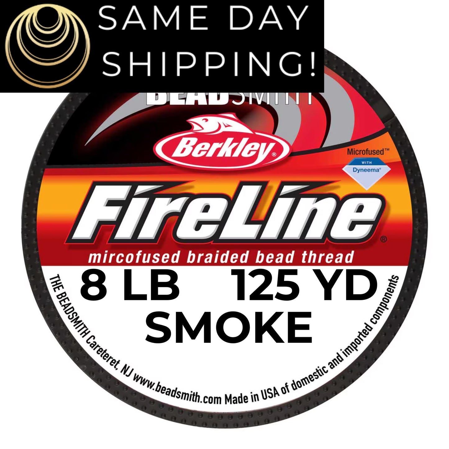 8LB, 125YD Smoke FireLine Beading Thread