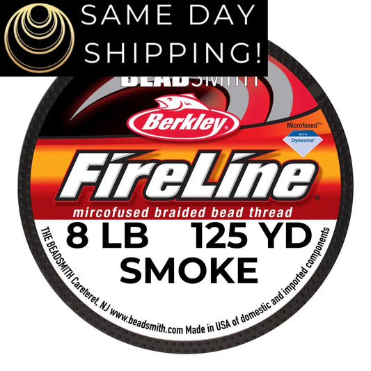 8LB, 125YD Smoke FireLine Beading Thread