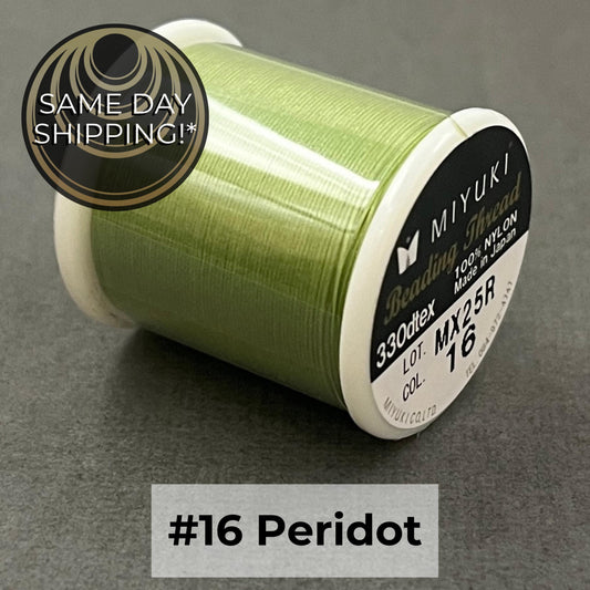 PERIDOT #16 Miyuki Beading Thread, 330dtex, 50 Meters