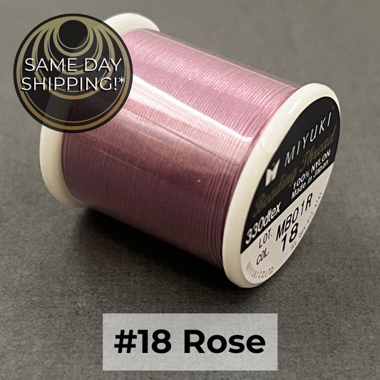 ROSE #18 Miyuki Beading Thread, 330dtex, 50 Meters