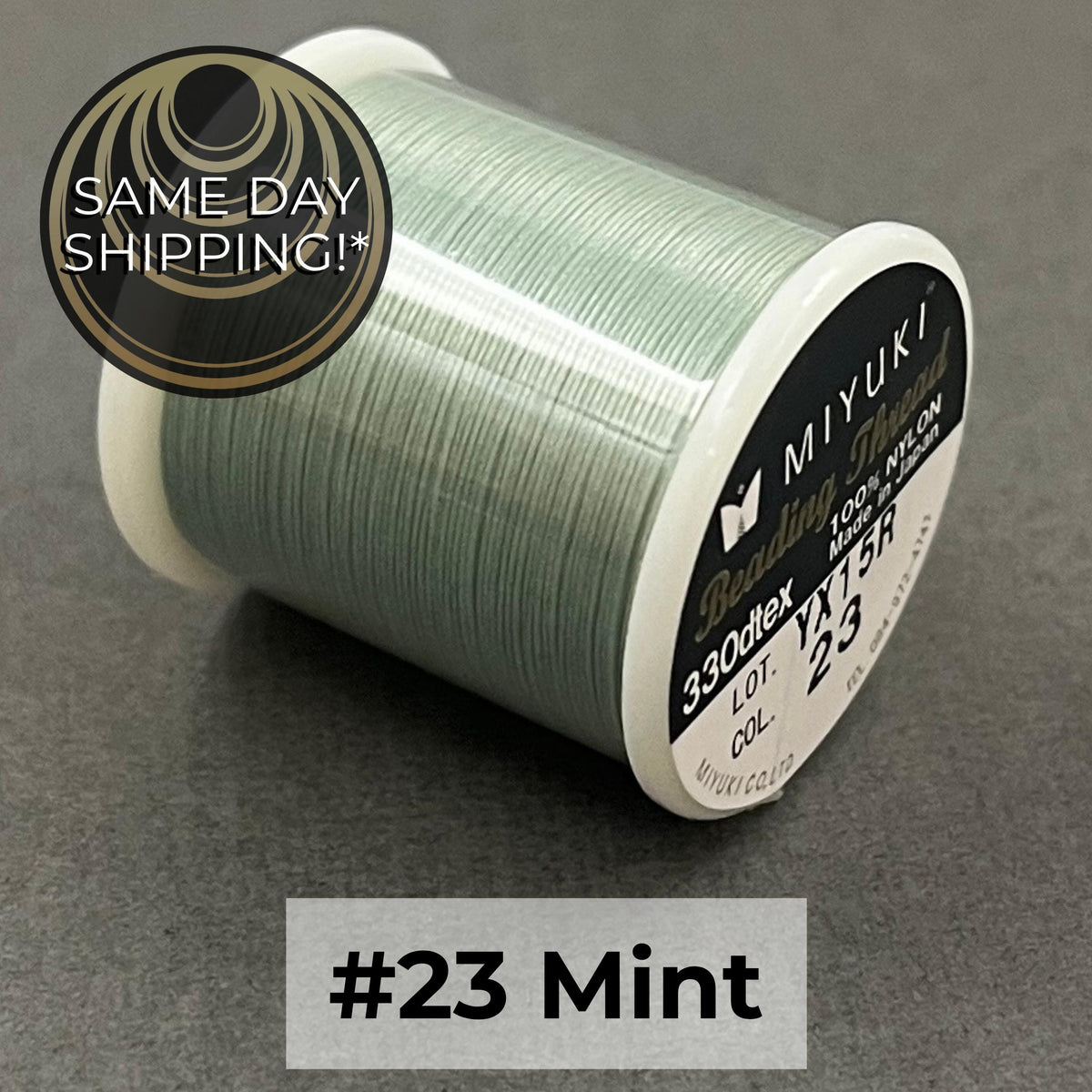 MINT #23 Miyuki Beading Thread, 330dtex, 50 Meters