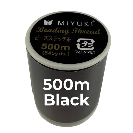 500m #12 BLACK Miyuki Beading Thread, 330dtex Extra Large Spool