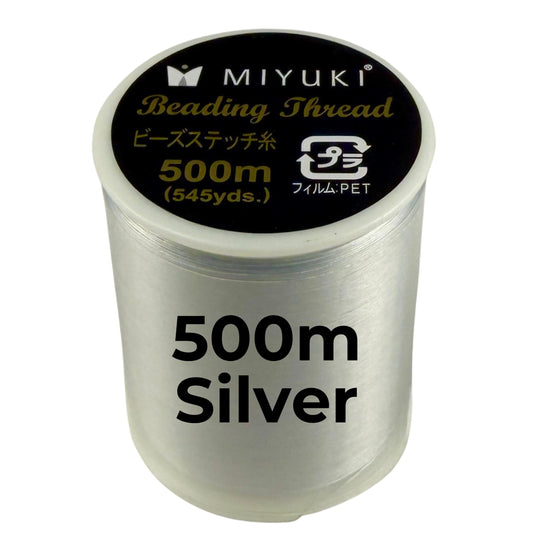500m #3 SILVER Miyuki Beading Thread, 330dtex Extra Large Spool
