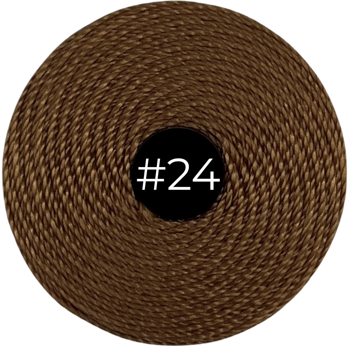 Dark Tan #24 S-Lon Bead Cord TEX 210 77yd 0.5mm, 1 Spool