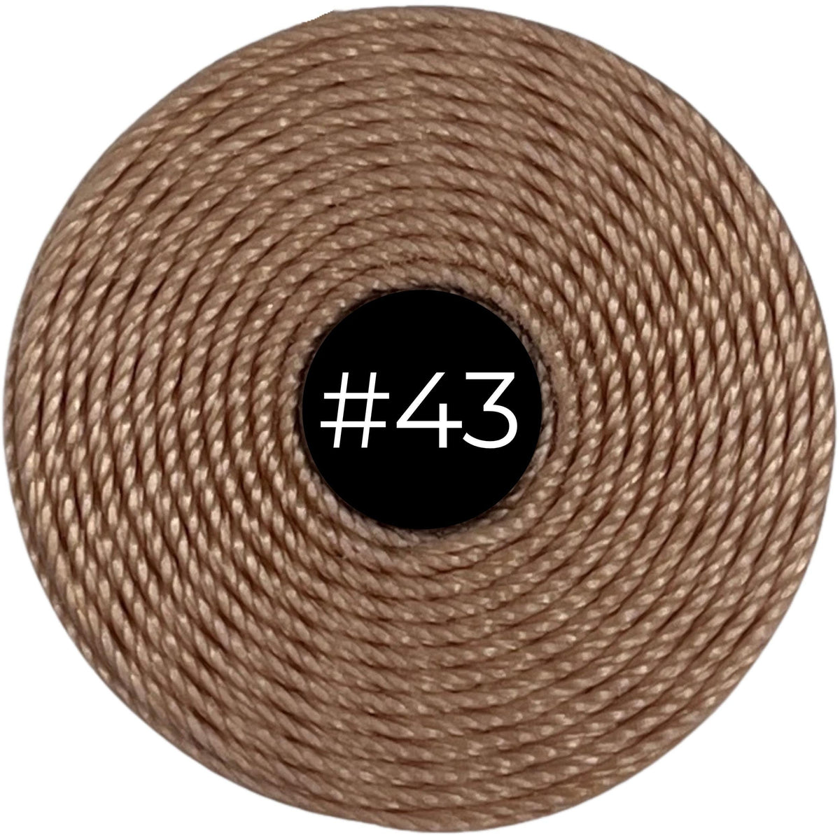 Light Copper #43 S-Lon Bead Cord TEX 210 77yd 0.5mm, 1 Spool