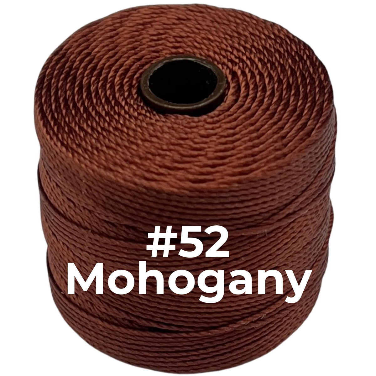 Mohogany #52 S-Lon Bead Cord TEX 210 77yd 0.5mm, 1 Spool
