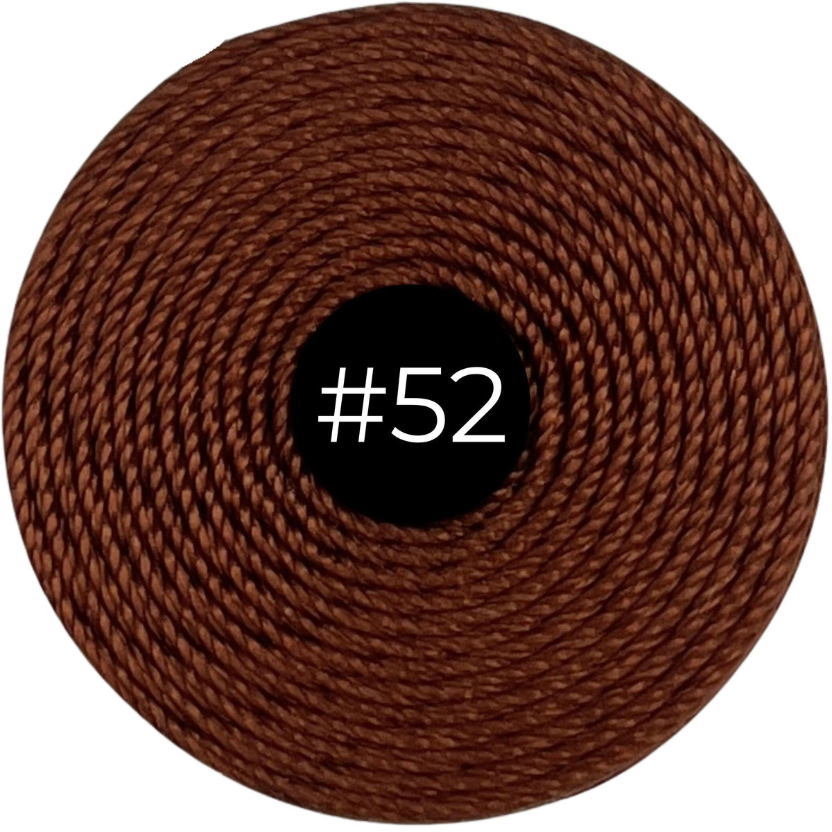 Mohogany #52 S-Lon Bead Cord TEX 210 77yd 0.5mm, 1 Spool