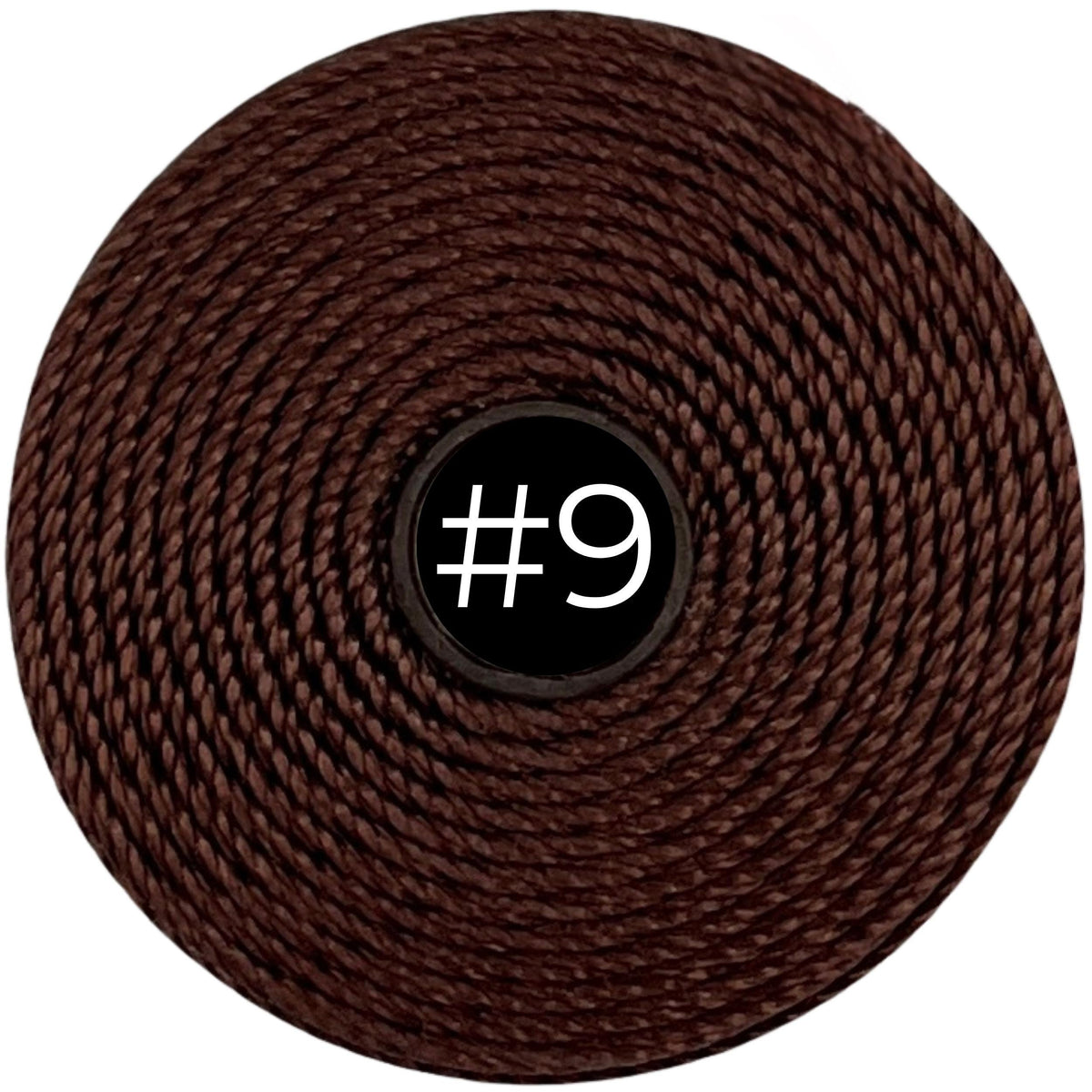 Brown #9 S-Lon Bead Cord TEX 210 77yd 0.5mm, 1 Spool