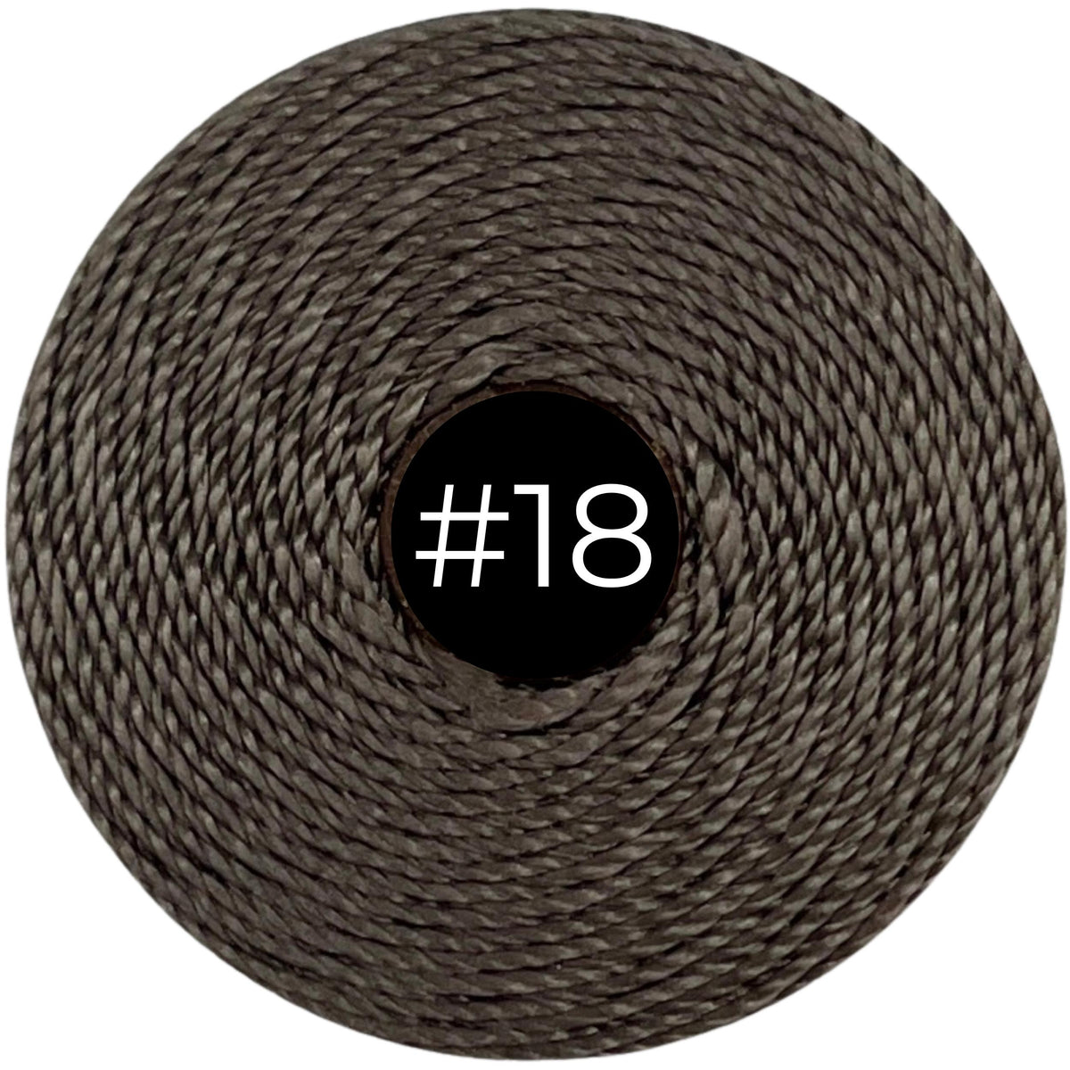 Cocoa #18 S-Lon Bead Cord TEX 210 77yd 0.5mm, 1 Spool