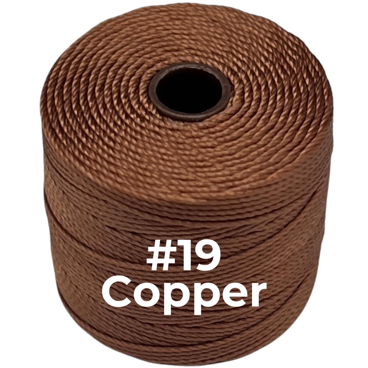 Copper #19 S-Lon Bead Cord TEX 210 77yd 0.5mm, 1 Spool