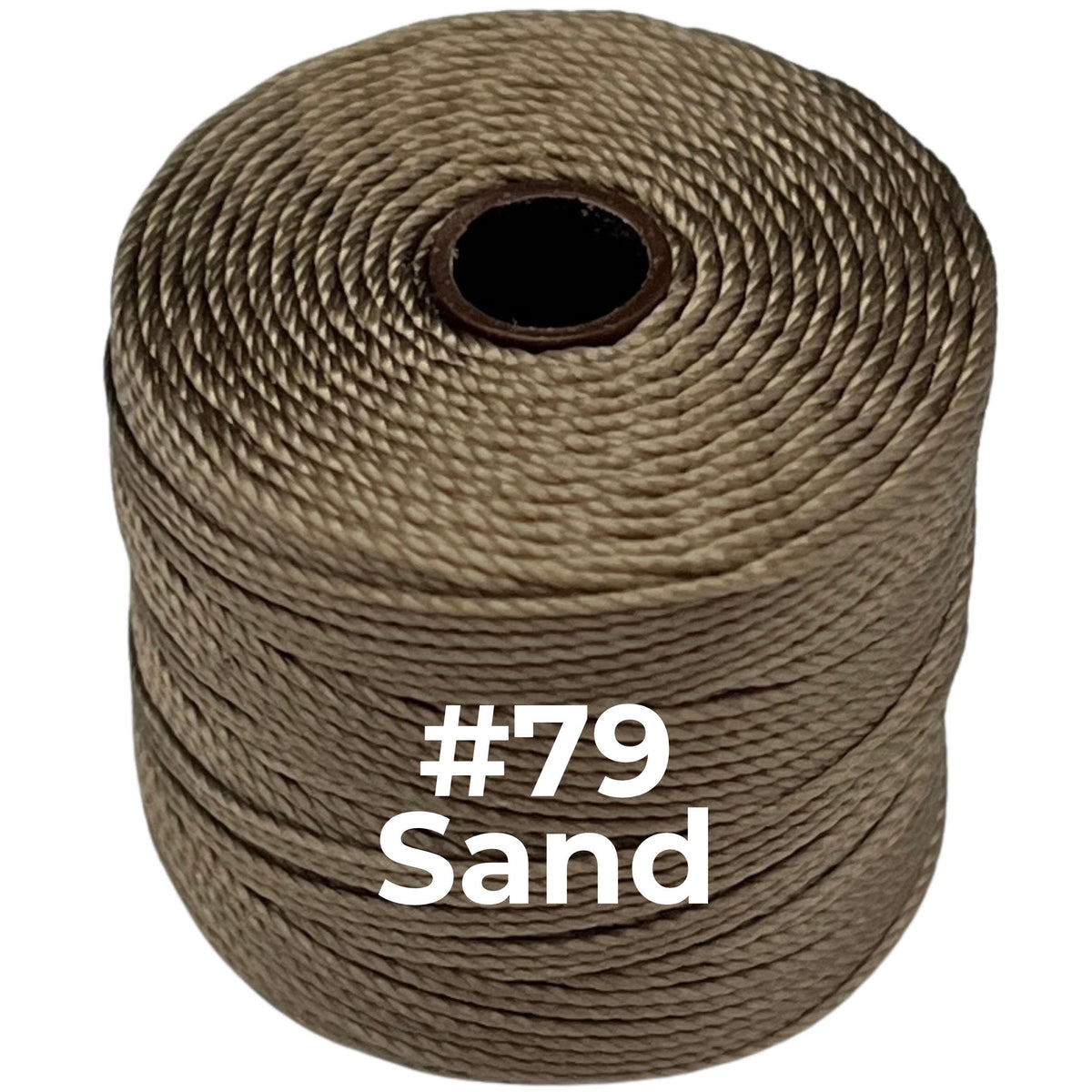 Sand #79 S-Lon Bead Cord TEX 210 77yd 0.5mm, 1 Spool