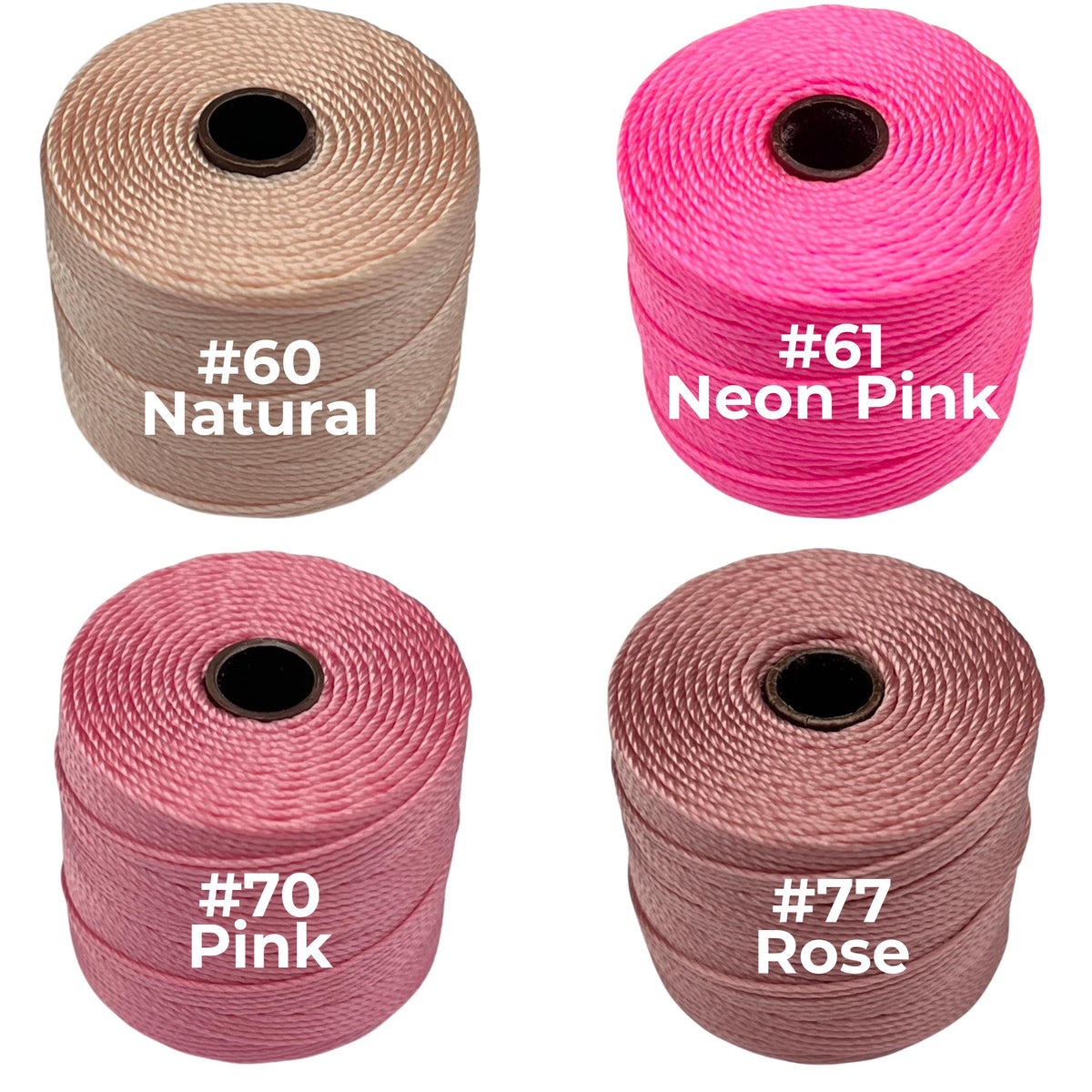 Medium Brown #53 S-Lon Bead Cord TEX 210 77yd 0.5mm, 1 Spool
