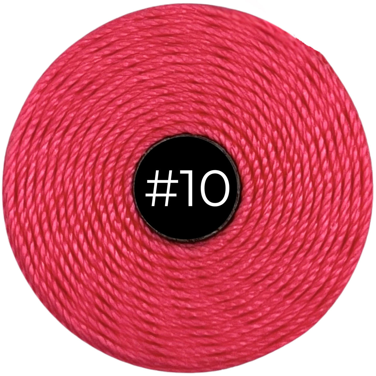 Bright Coral #10 S-Lon Bead Cord TEX 210 77yd 0.5mm