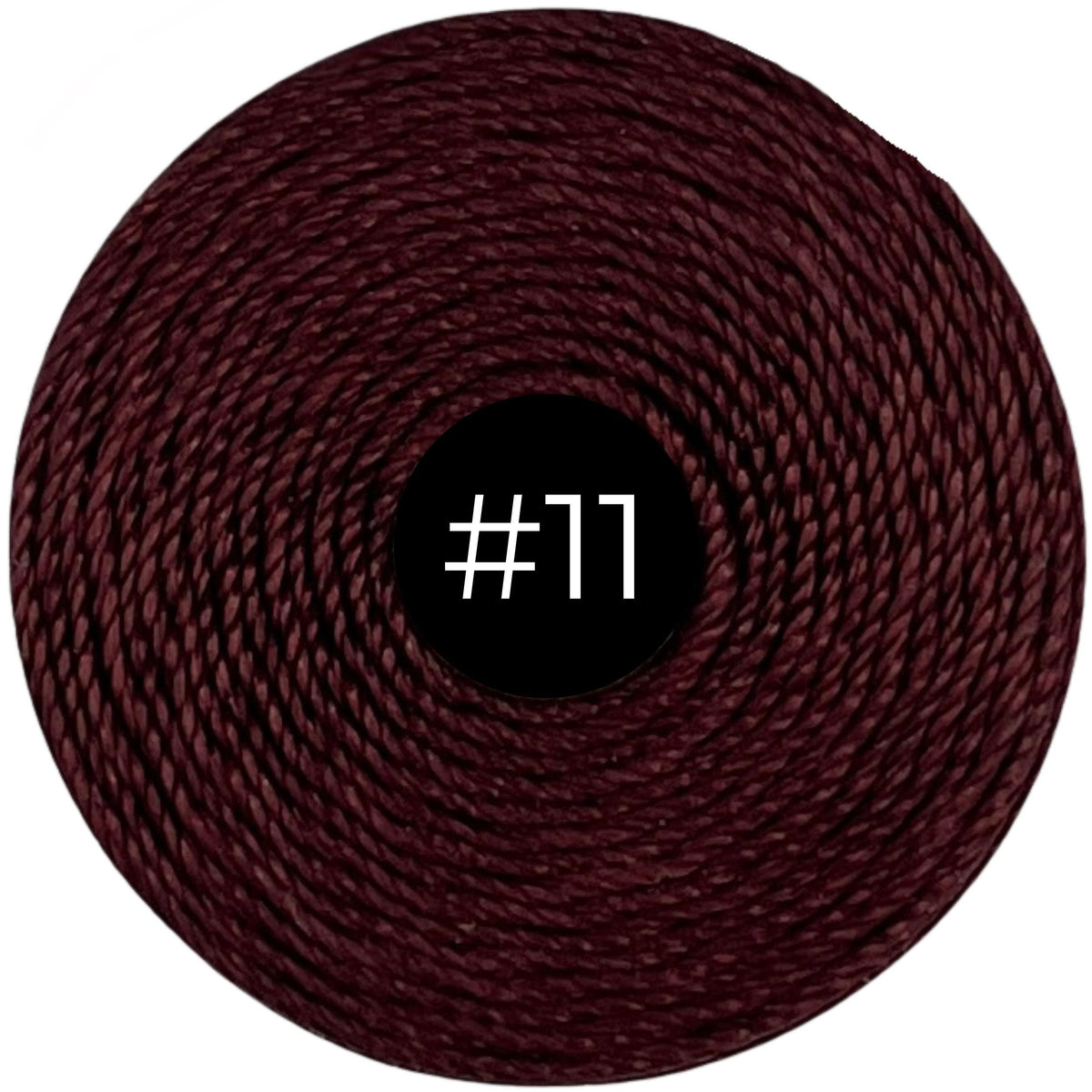Burgundy #11 S-Lon Bead Cord TEX 210 77yd 0.5mm
