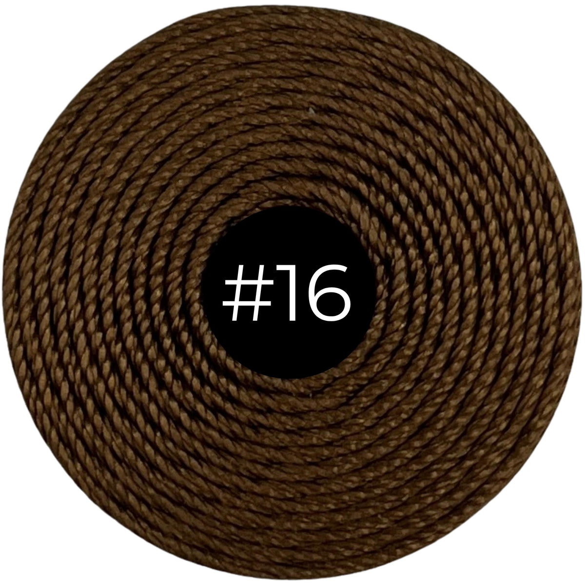 Milk Chocolate #16 S-Lon Bead Cord TEX 210 77yd 0.5mm, 1 Spool