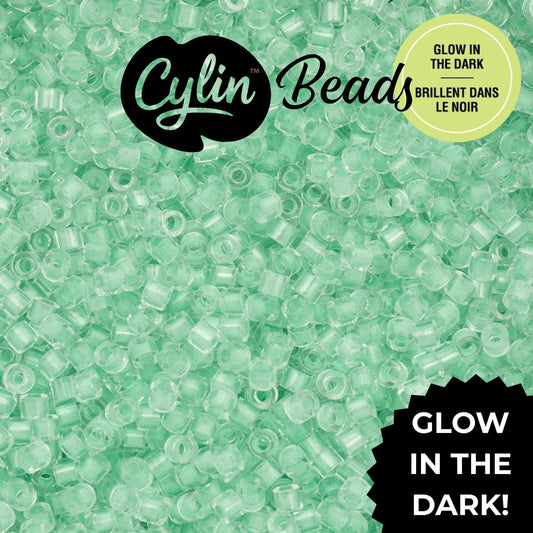 CY11-1145 11/0 Cylin Glow in the Dark Green Beads