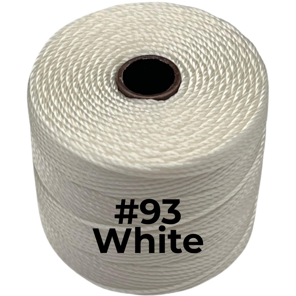 White #93 S-Lon Bead Cord TEX 210 77yd 0.5mm, 1 Spool