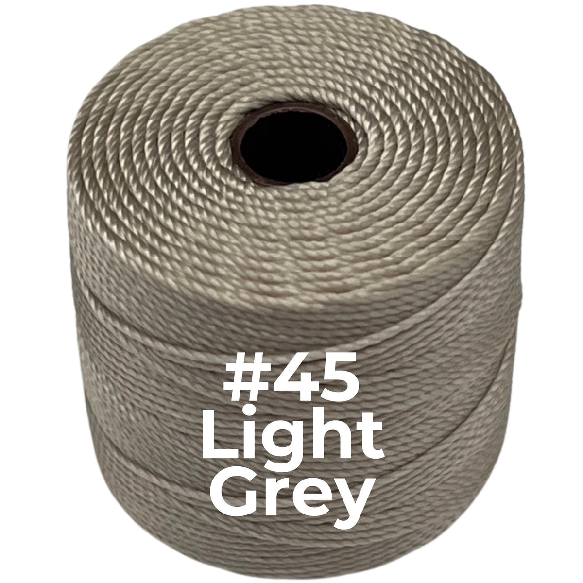 Light Gray #45 S-Lon Bead Cord TEX 210 77yd 0.5mm