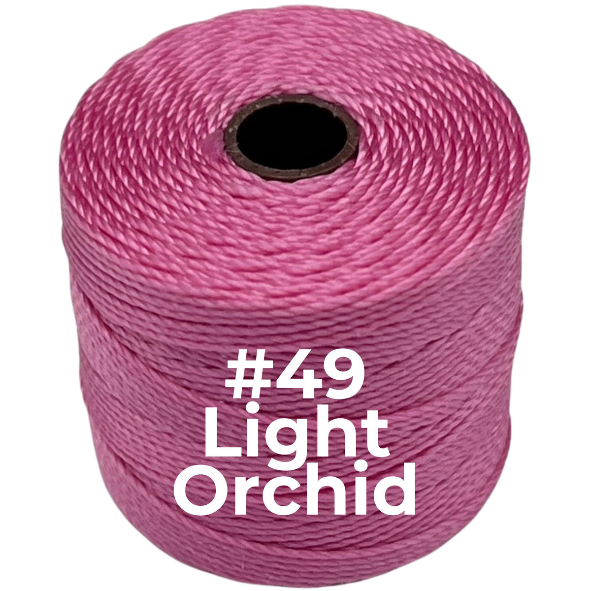 Light Orchid #49 S-Lon Bead Cord TEX 210 77yd 0.5mm, 1 Spool