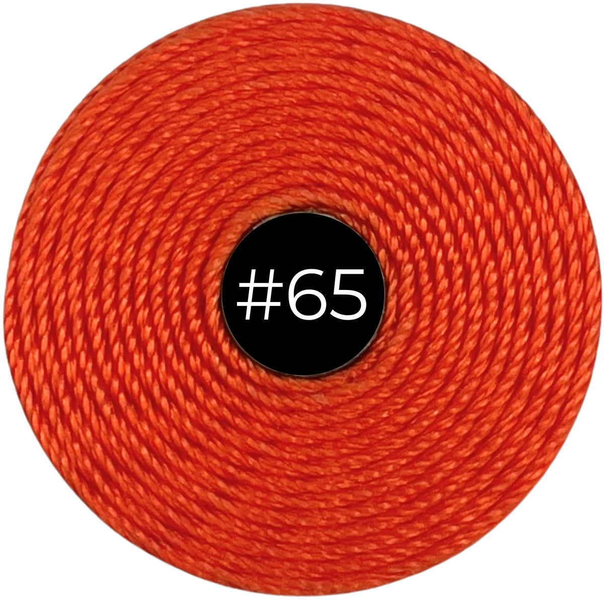 Orange #65 S-Lon Bead Cord TEX 210 77yd 0.5mm