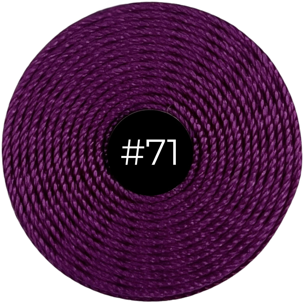 Plum #71 S-Lon Bead Cord TEX 210 77yd 0.5mm