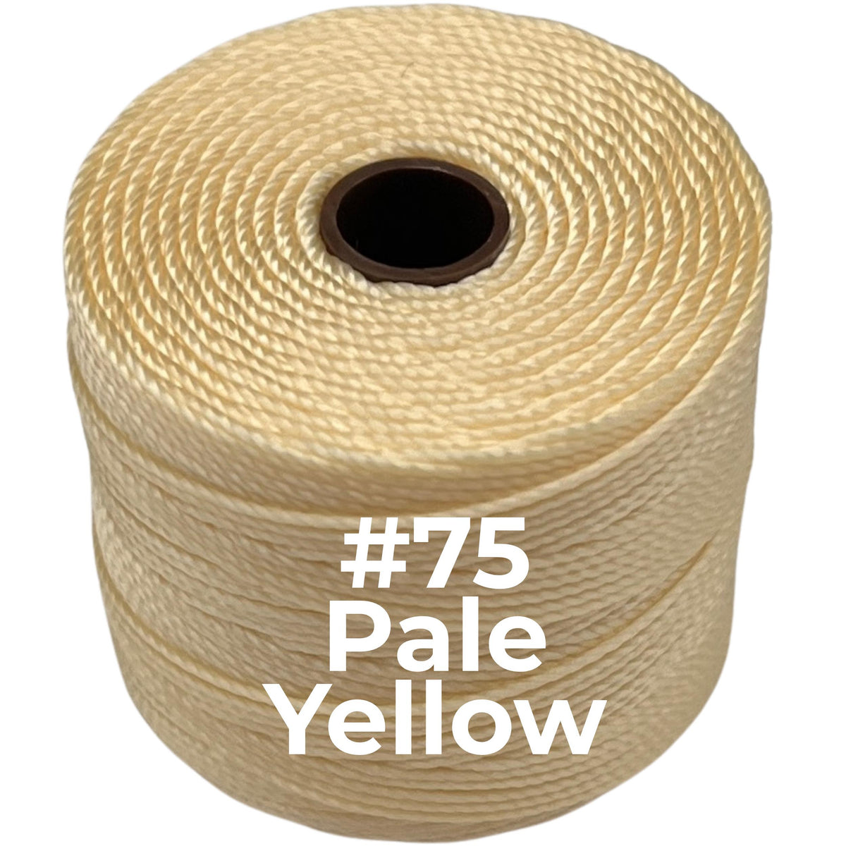 Pale Yellow #75 S-Lon Bead Cord TEX 210 77yd 0.5mm