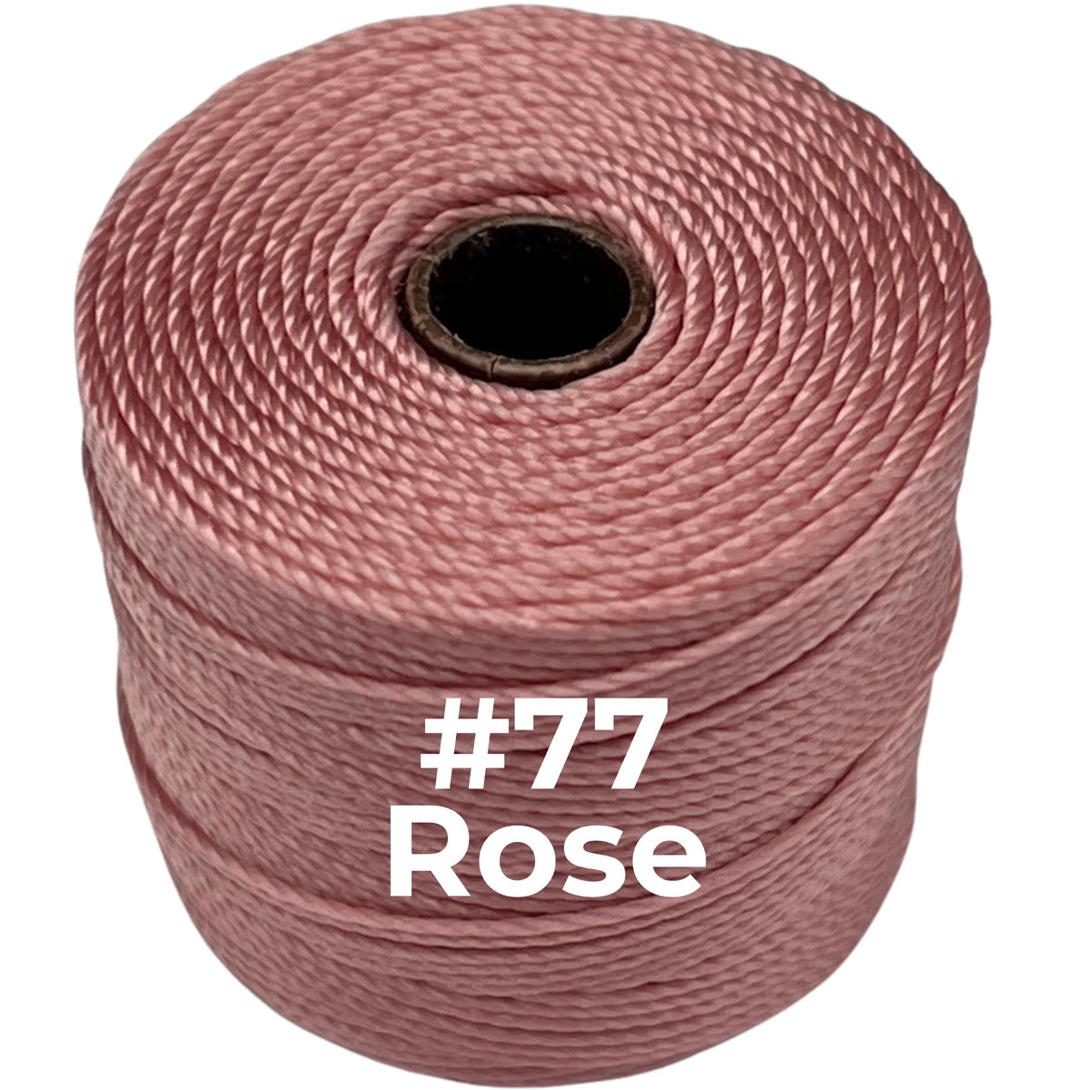 Rose #77 S-Lon Bead Cord TEX 210 77yd 0.5mm