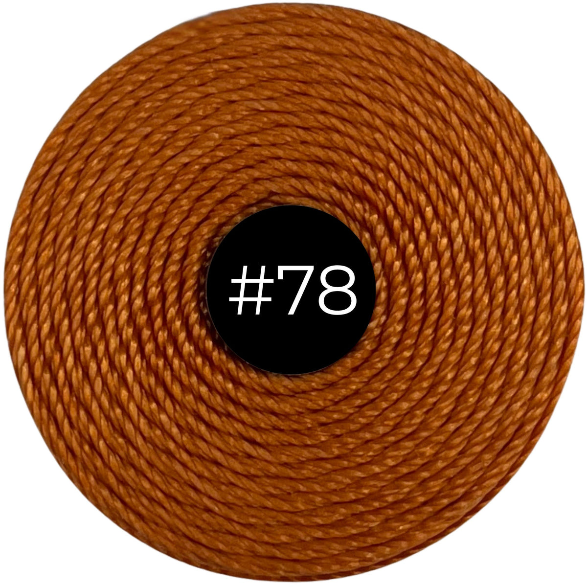 Rust #78 S-Lon Bead Cord TEX 210 77yd 0.5mm