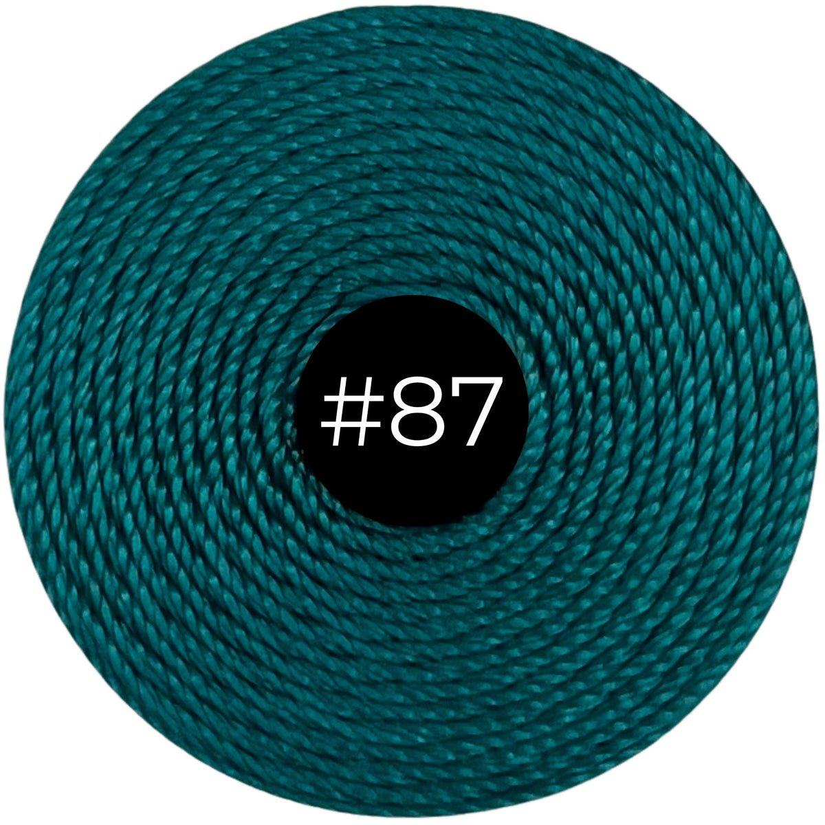 Teal #87 S-Lon Bead Cord TEX 210 77yd 0.5mm, 1 Spool