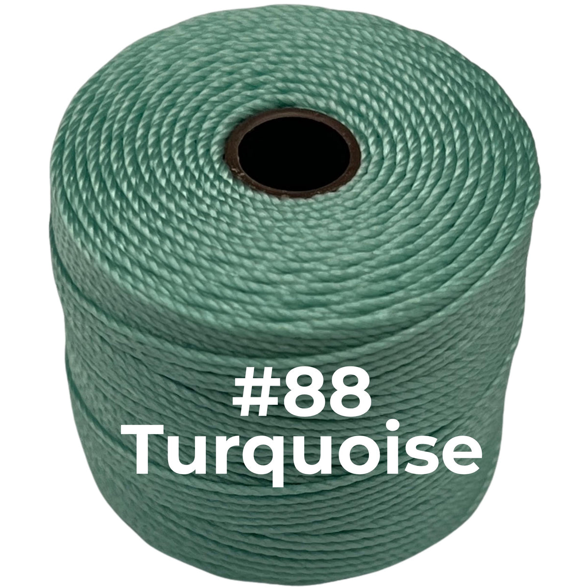 Turquoise #88 S-Lon Bead Cord TEX 210 77yd 0.5mm, 1 Spool
