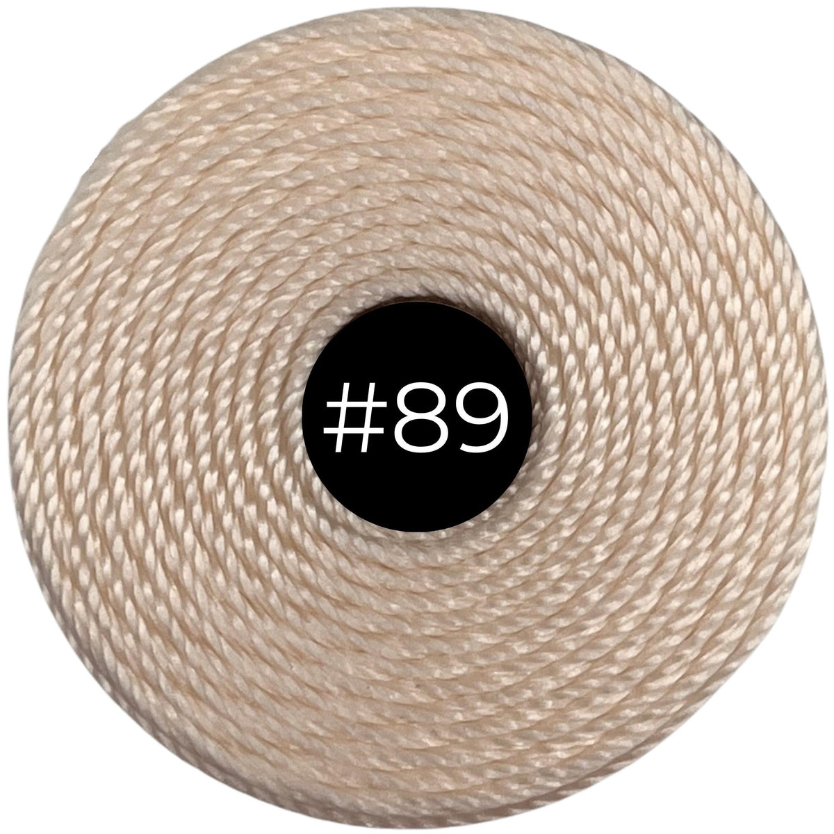 Vanilla #89 S-Lon Bead Cord TEX 210 77yd 0.5mm, 1 Spool