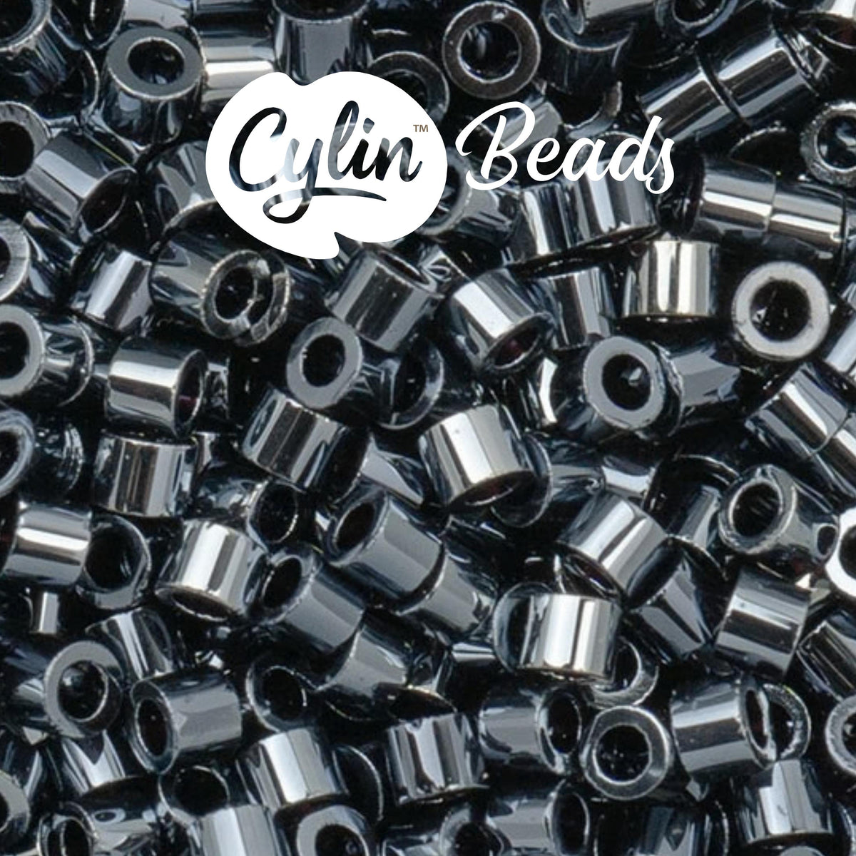 CY11-1000 11/0 Cylin Beads Gunmetal