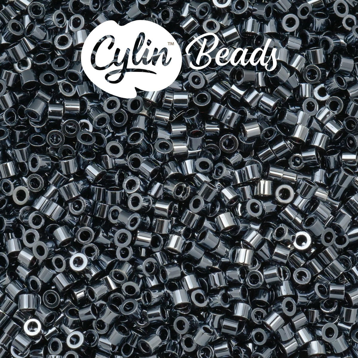 CY11-1000 11/0 Cylin Beads Gunmetal
