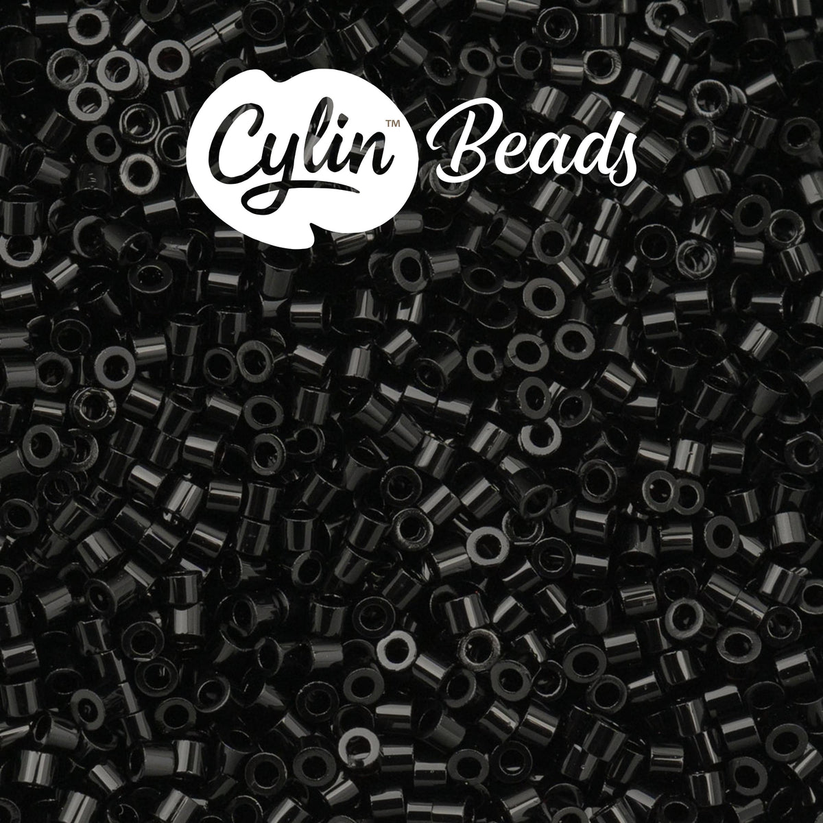CY11-1003 11/0 Cylin Beads Opaque Black