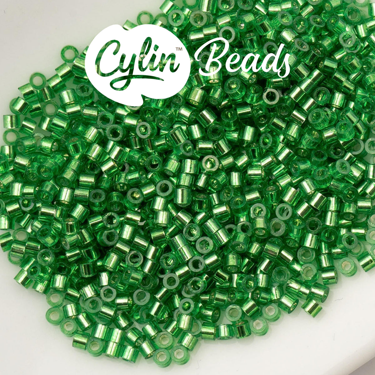 CY11-1007 11/0 Cylin Beads Silverlined Light Green