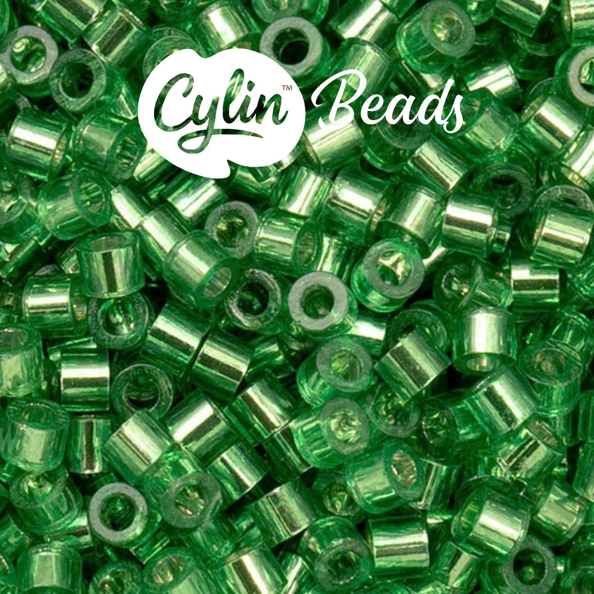 CY11-1007 11/0 Cylin Beads Silverlined Light Green