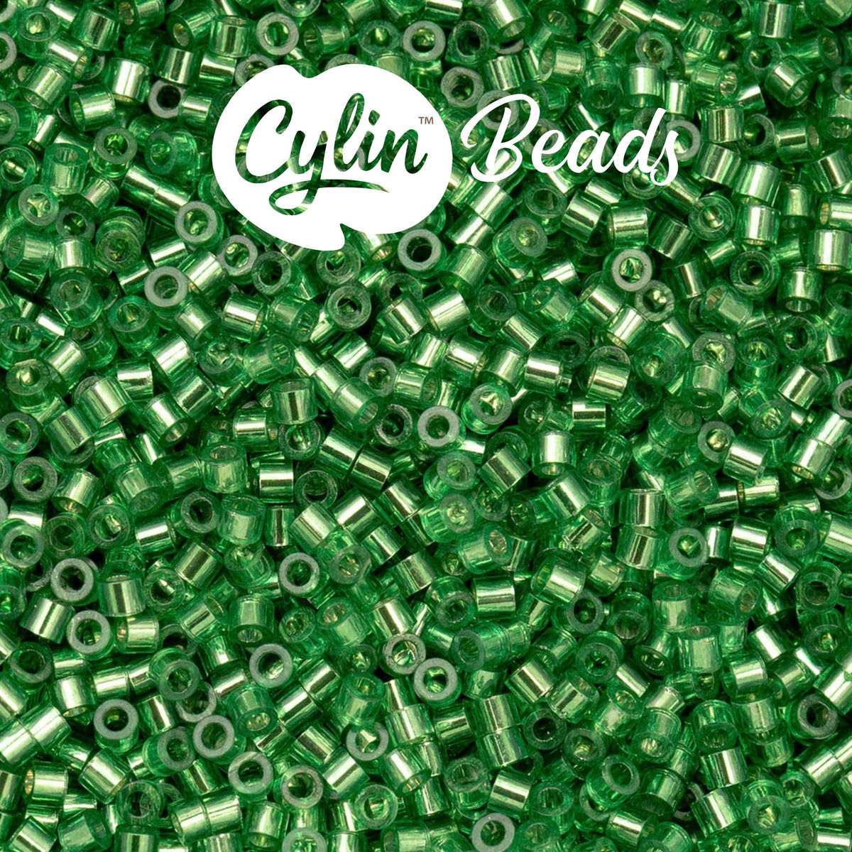 CY11-1007 11/0 Cylin Beads Silverlined Light Green