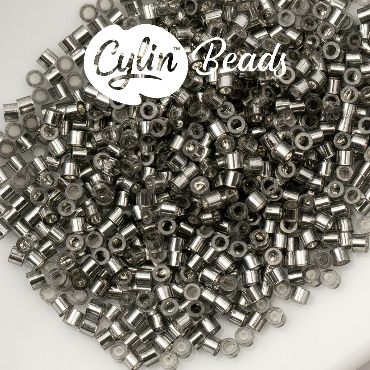 CY11-1009 11/0 Cylin Beads Silverlined Grey