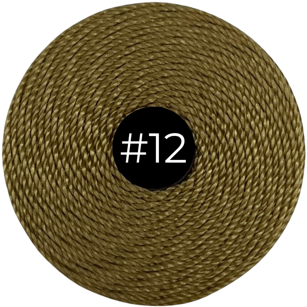 Bronze #12 S-Lon Bead Cord TEX 210 77yd 0.5mm Golds, Bronze
