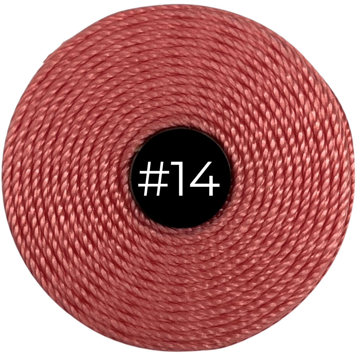 Chinese Coral #14 S-Lon Bead Cord TEX 210 77yd 0.5mm