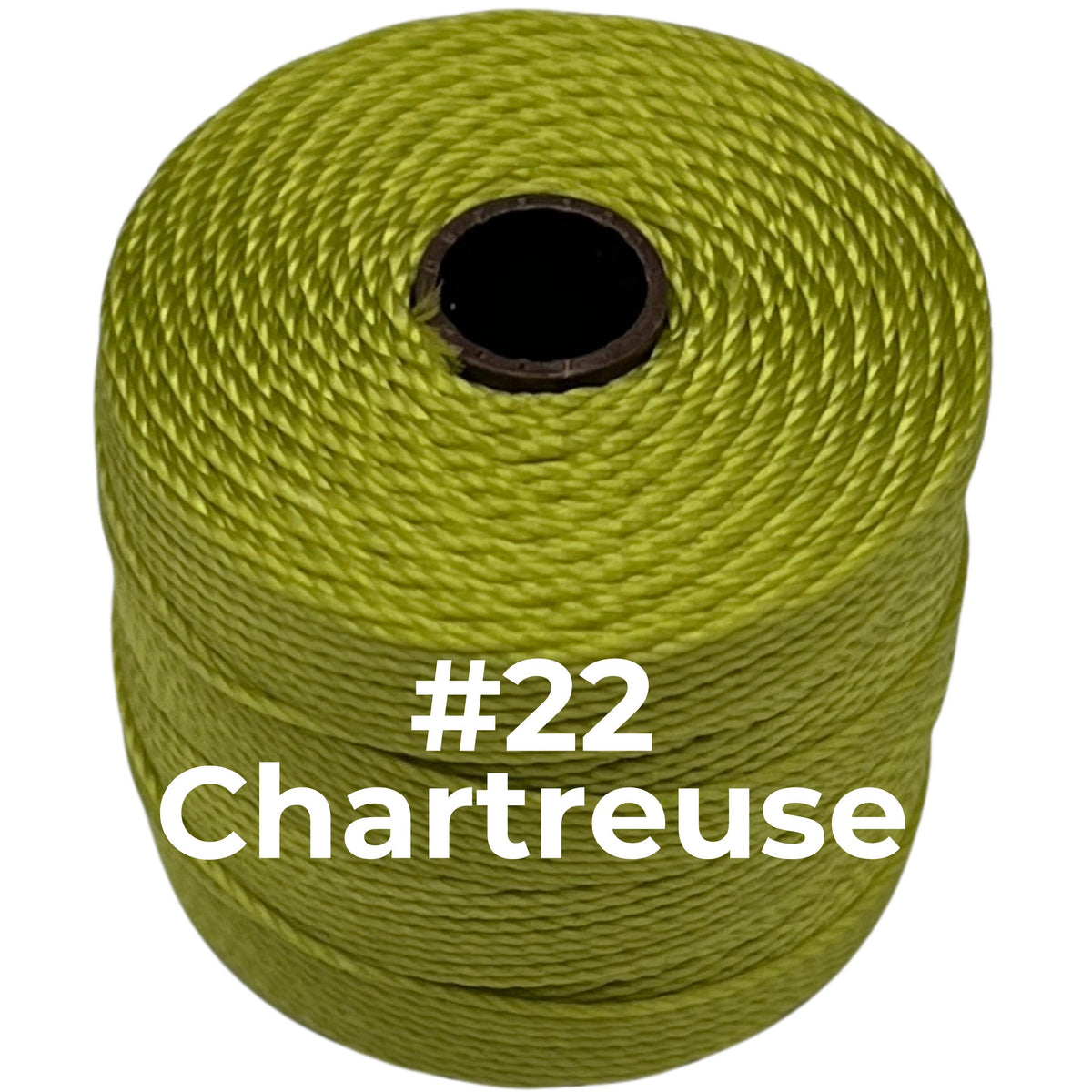 Chartreuse #22 S-Lon Bead Cord TEX 210 77yd 0.5mm