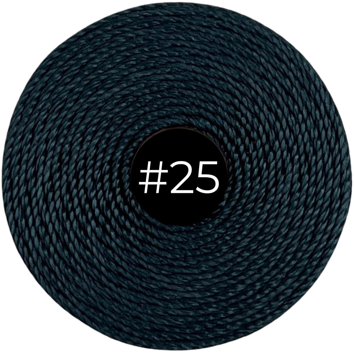 Dark Teal #25 S-Lon Bead Cord TEX 210 77yd 0.5mm