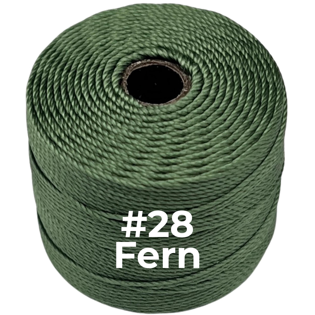 Fern #28 S-Lon Bead Cord TEX 210 77yd 0.5mm