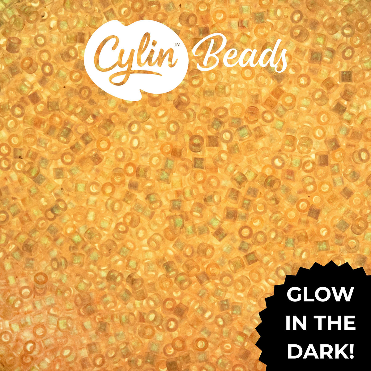 CY11-1118 11/0 Cylin Beads Glow in Dark AB Neon Pink