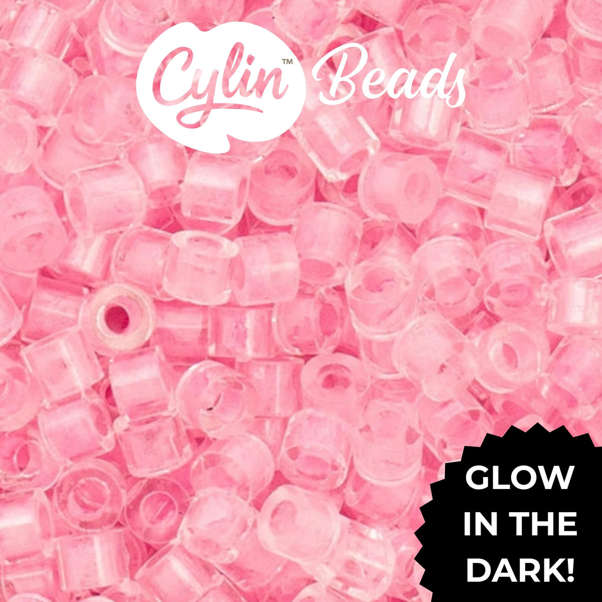 CY11-1137 11/0 Cylin Beads Glow in Dark Pink