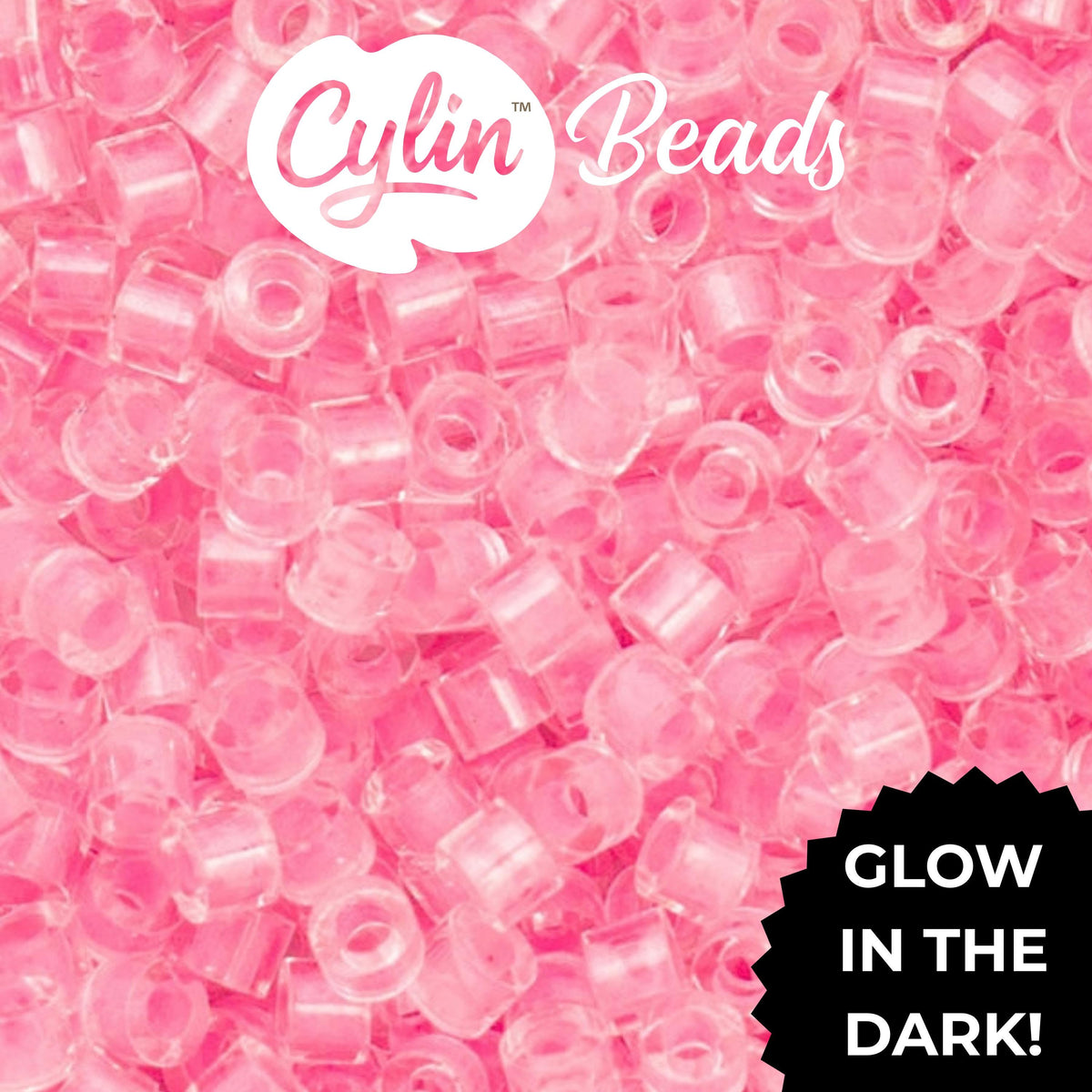CY11-1139 11/0 Cylin Beads Glow in Dark Rose